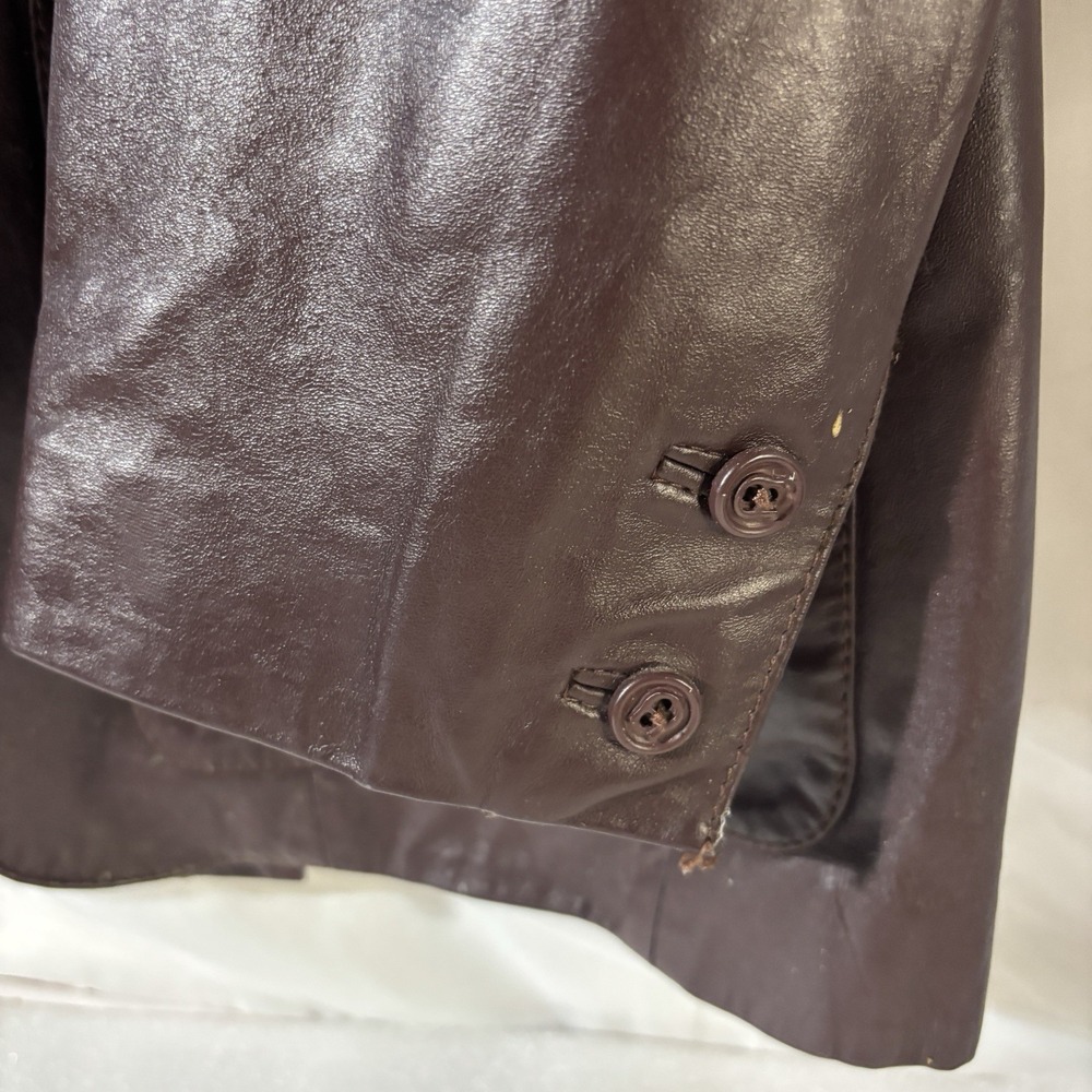 etienne aigner Vintage Leather Jacket Blazer Sz 12  Pics For Measurements EUC - Picture 6 of 15